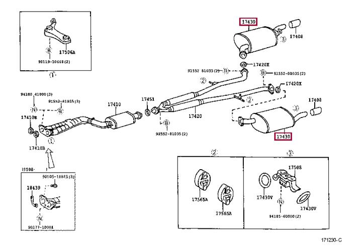 1743046570 Toyota Вихлопна труба