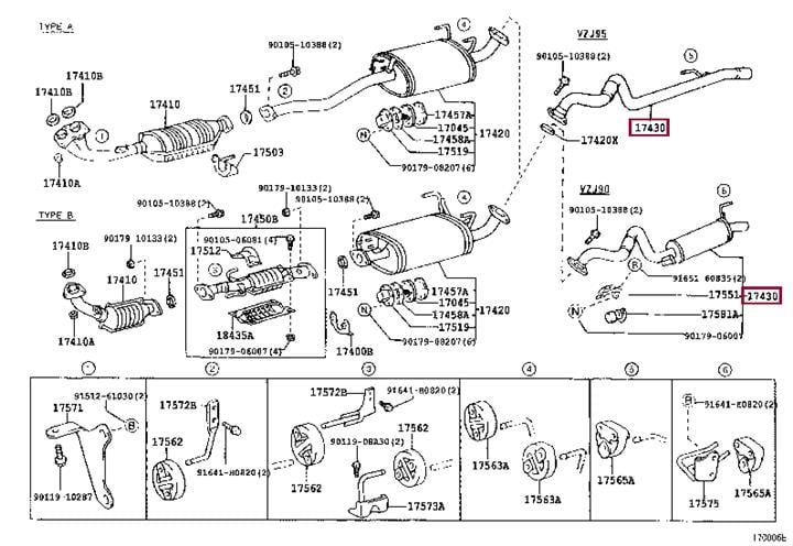 1743062230 Toyota Вихлопна труба