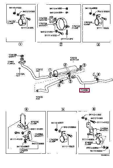 1743160250 Toyota Выхлопная труба