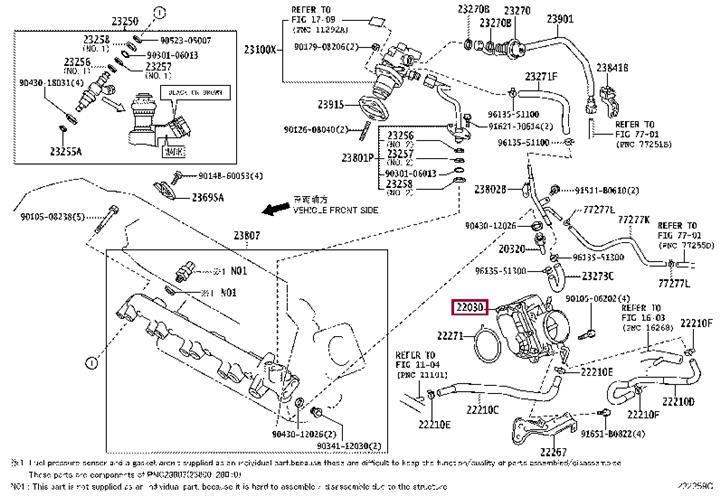 2203028050 Toyota Заслонка дроссельная карбюратора