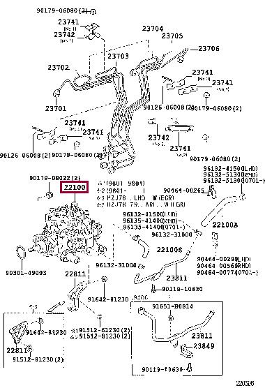 221001C070 Toyota Насос топливный