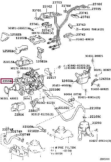 221001C420 Toyota Насос топливный