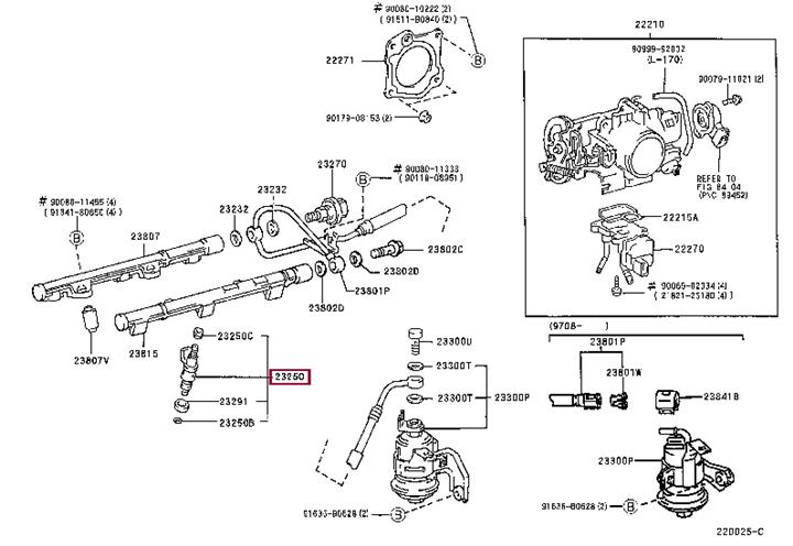 2320920020 Toyota Форсунка топливная