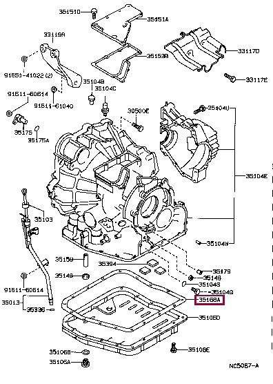 3516833020 Toyota Прокладка масляного поддона АКПП