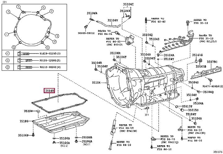 3516850010 Toyota Прокладка піддону оливи АКПП