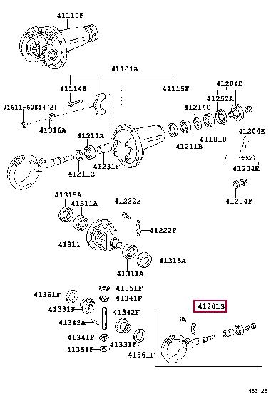4120169815 Toyota Передача главная в сборе