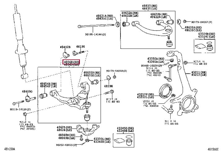 Toyota 48068-60020 Рычаг подвески 4806860020: Отличная цена - Купить в Украине на EXIST.UA! 4806860020 Toyota Рычаг подвески