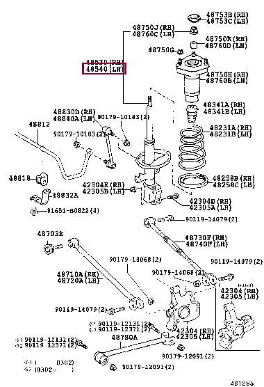 Toyota 48540-49245 Амортизатор подвески 4854049245: Отличная цена - Купить в Украине на EXIST.UA! 4854049245 Toyota Амортизатор подвески
