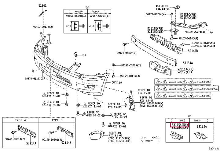5211514130 Toyota Кронштейн бампера