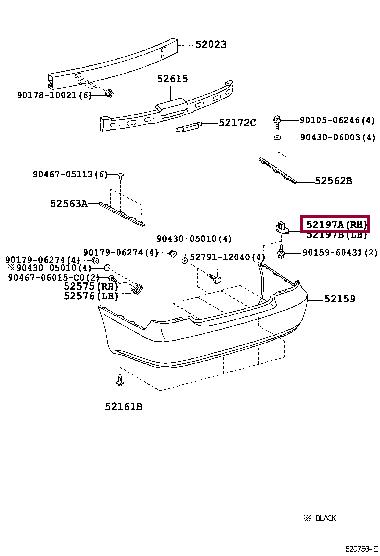 5219733020 Toyota Кронштейн бампера