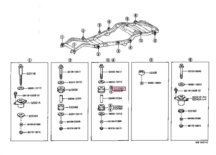Toyota 52205-60010 Автозапчастина 5220560010: Приваблива ціна - Купити в Україні на EXIST.UA! 5220560010 Toyota Автозапчастина