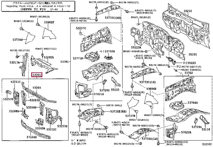5320160094 Toyota Панель передняя крепления радиатора