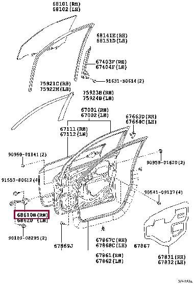 6861042020 Toyota Ограничитель двери