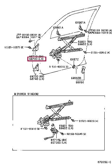 6872033010 Toyota Петля двери