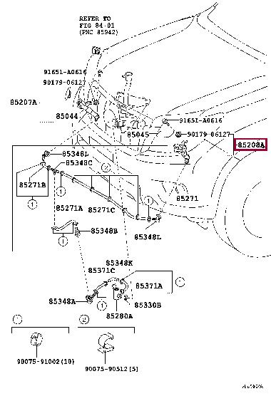 8520860100 Toyota Форсунка омывателя фары