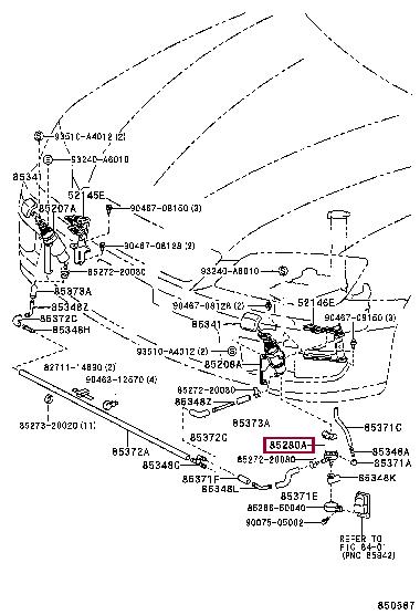 8528030020 Toyota Моторчик омывателя