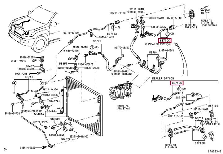 8870760180 Toyota Трубка кондиционера