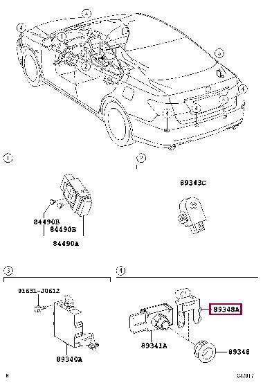 Toyota 89348-33020 Крепеж парктроника 8934833020: Отличная цена - Купить в Украине на EXIST.UA! 8934833020 Toyota Крепеж парктроника