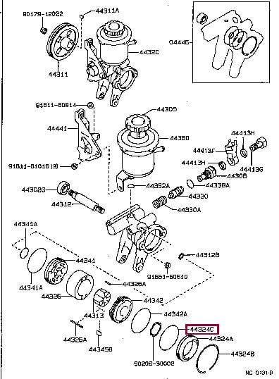 9030152001 Toyota Кольцо уплотнительное насоса гидроусилителя руля