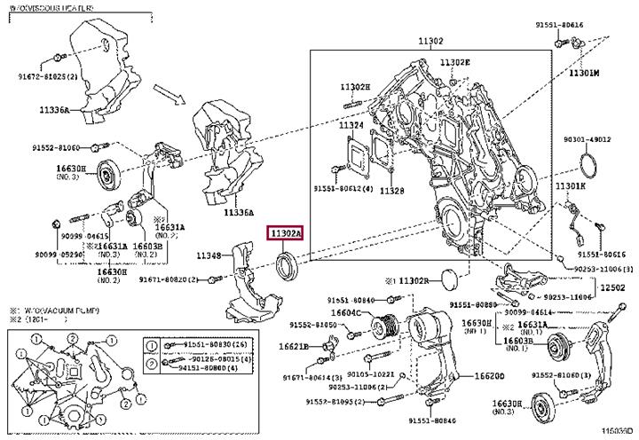 9031152024 Toyota Сальник вала коленчатого передний