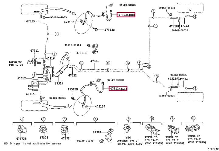 9094702E08 Toyota Тормозной шланг
