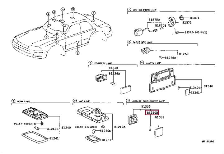 Лампа галогенная 12В Toyota 90981-14009