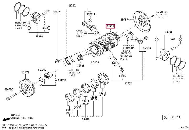 SU00300155 Toyota Коленчатый вал
