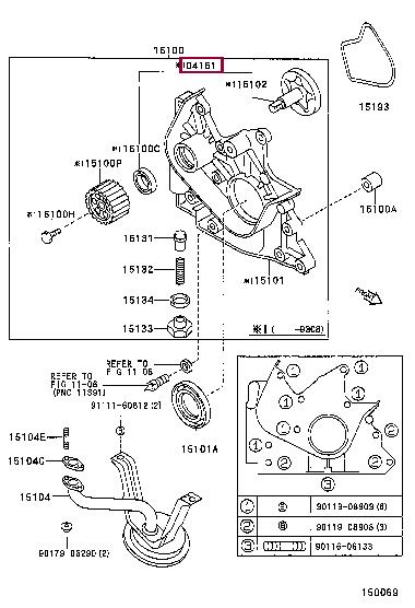 0415164020 Toyota Ремкомплект масляного насоса