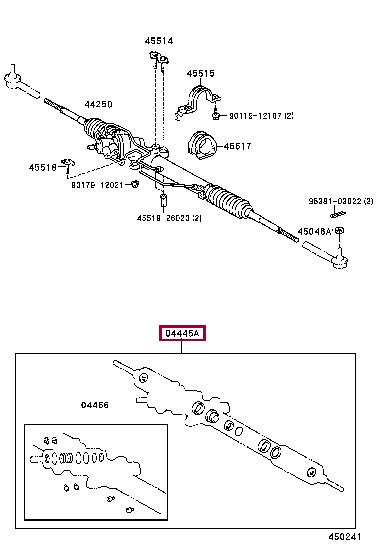 0444526050 Toyota Ремкомплект рульової рейки