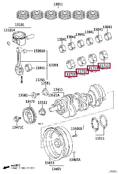 110713105001 Toyota Вкладыши
