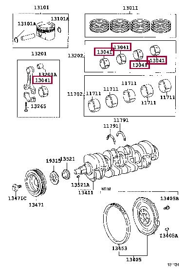 130418860102 Toyota Вкладыши