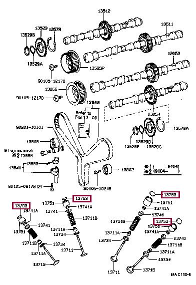 1375350620 Toyota Шайба клапана, регулировочная