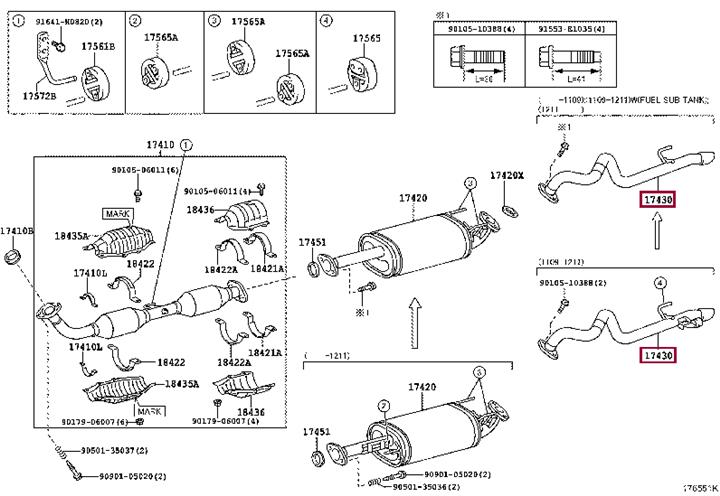 1743075890 Toyota Вихлопна труба