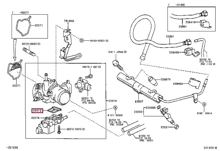 222157A680 Toyota Прокладка клапана холостого ходу