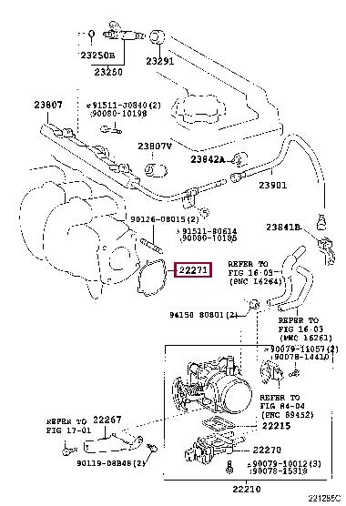 222710D030 Toyota Прокладка корпуса дроссельной заслонки