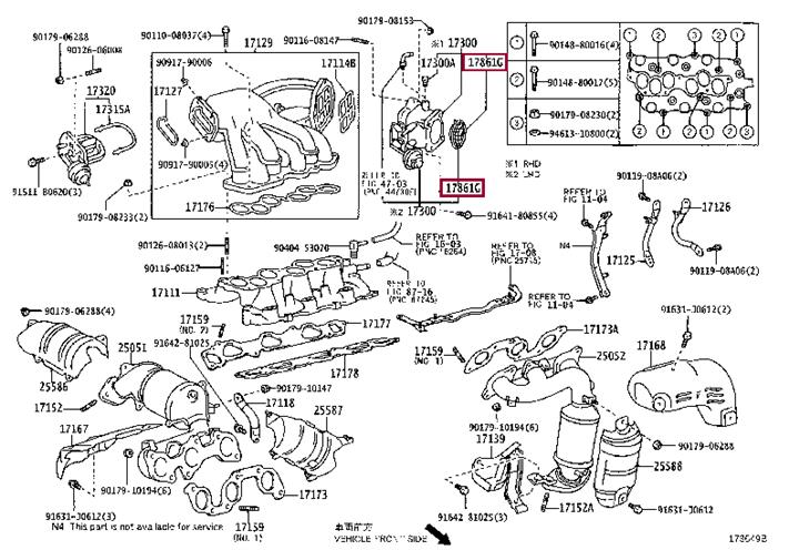 2227120040 Toyota Прокладка корпусу дросельної заслінки
