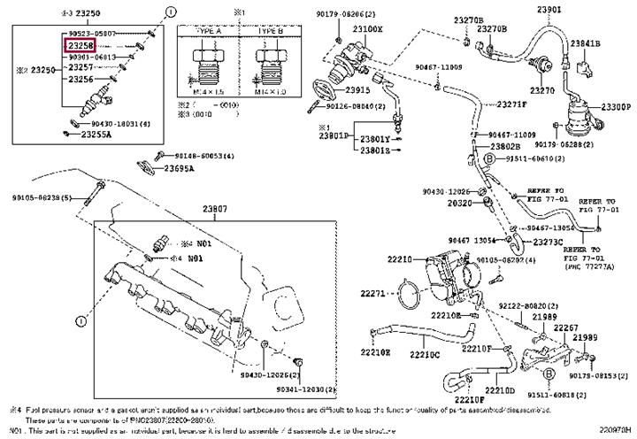 2325874010 Toyota Шайба форсунки