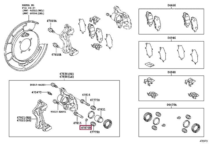 478790T010 Toyota Напрямна супорта