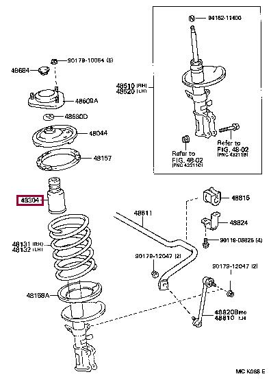 Toyota 48304-28020 Отбойник амортизатора 4830428020: Отличная цена - Купить в Украине на EXIST.UA! 4830428020 Toyota Отбойник амортизатора