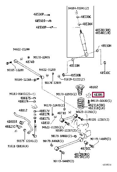 Toyota 48306-35180 Отбойник амортизатора 4830635180: Отличная цена - Купить в Украине на EXIST.UA! 4830635180 Toyota Отбойник амортизатора