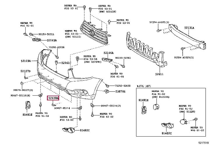 5212848907 Toyota Заглушка пластиковая