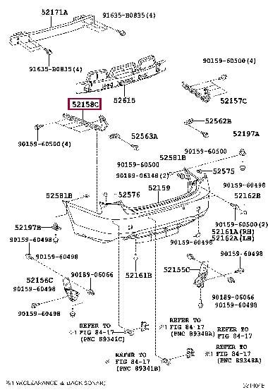 5215830081 Toyota Кронштейн бампера