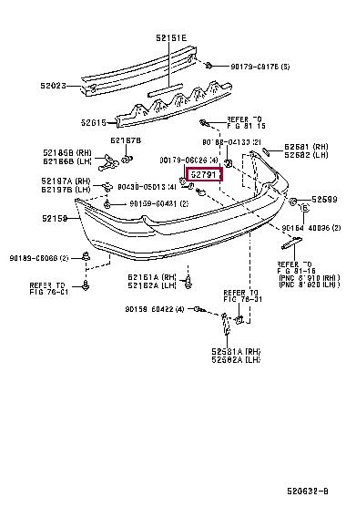 5279133010 Toyota Болт бампера