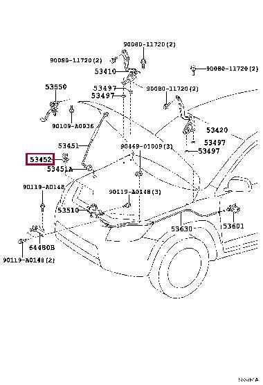5345242020 Toyota Клипса