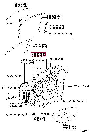 6700102150 Toyota Дверь