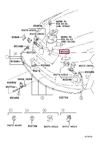 8504542040C0 Toyota Форсунка омивача фари