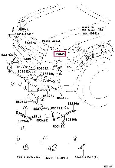 8504560030C0 Toyota Форсунка омивача фари