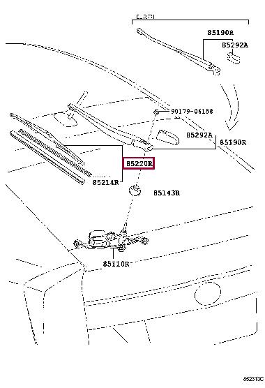 Toyota 85242-47040 Щетка стеклоочистителя 8524247040: Отличная цена - Купить в Украине на EXIST.UA! 8524247040 Toyota Щетка стеклоочистителя