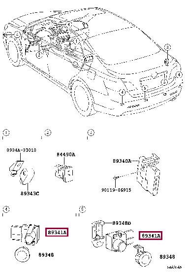 8934148010B2 Toyota Датчик парковки