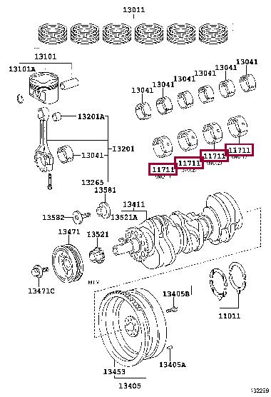 110713105004 Toyota Вкладыши